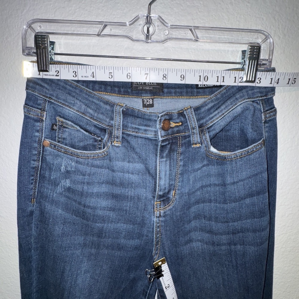 Judy Blue JB82251DK Womens Size 7/28 Relaxed Fit Dark Wash Stretch Denim Jeans - Picture 8 of 16